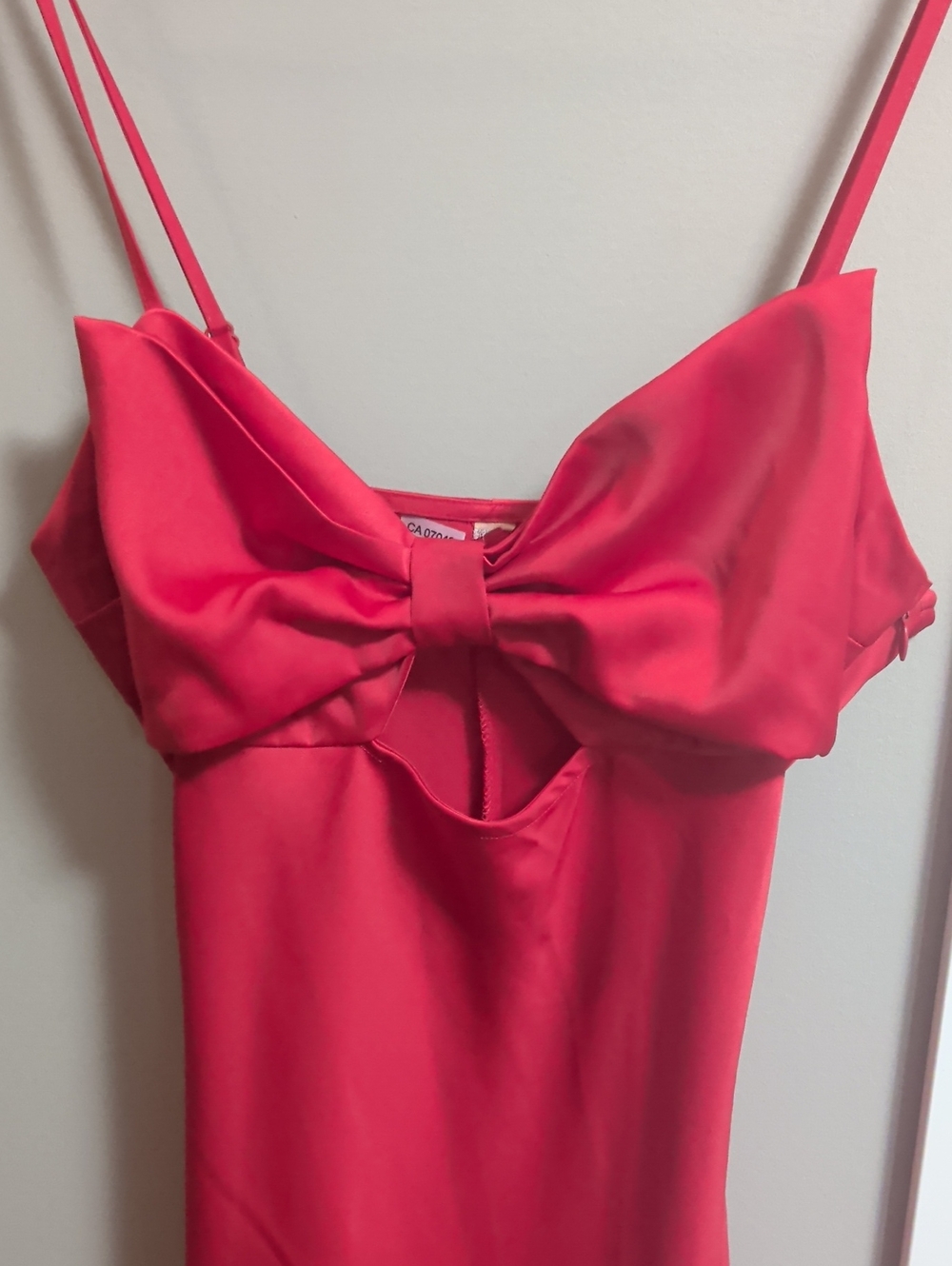 Women's Bellini Cami Strap Bow Raspberry Maxi Dress In Small - Picture 4 of 6
